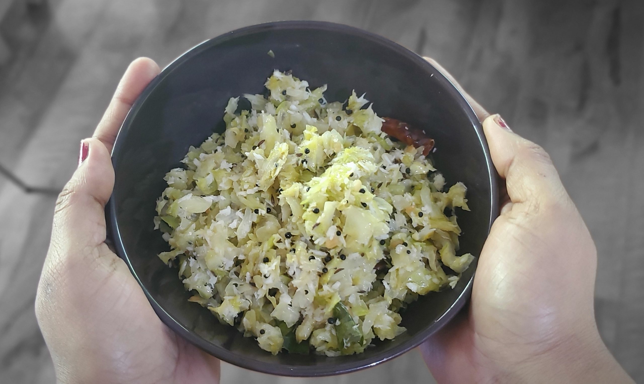 Cabbage Dry curry Cabbage Poriyal Cabbage stir fry Cabbage Coconut